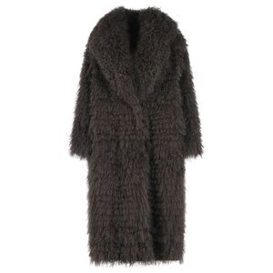 Simonetta Ravizza 'Julia' Reversible Brown Mongolia Coat Women